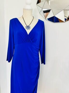 Polo by Ralph Lauren Royal Blue Long Sleeve V-Neck Dress